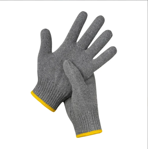 Industrial CO97 Cotton Knitted 450GM Grey Outdoor Work Safety Hand Gloves