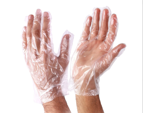 Disposable High Density POLYETHYLENE HDPE Clear Plastic Gloves